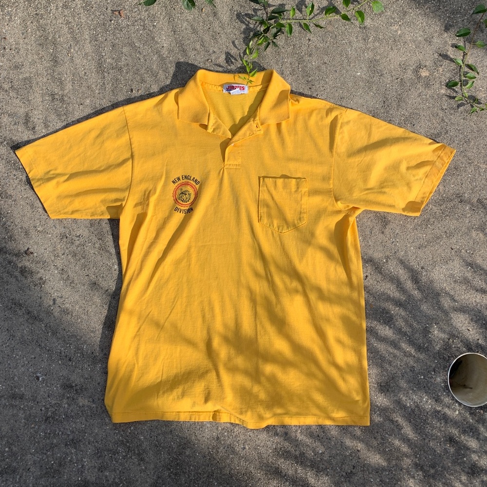 Vintage Single Stitched New England Division Polo